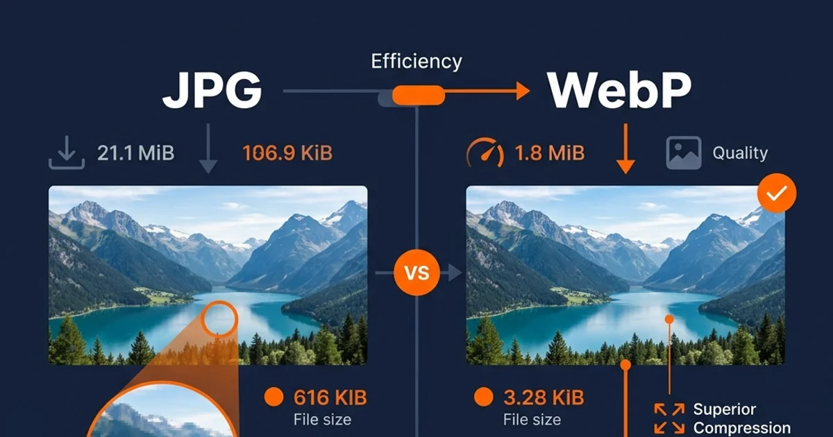 JPG vs WebP format comparison banner